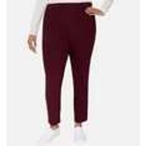Mario Serrani Womens Textured Pull-On Pant Burgundy XL 1806647